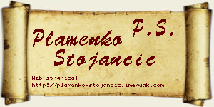 Plamenko Stojančić vizit kartica